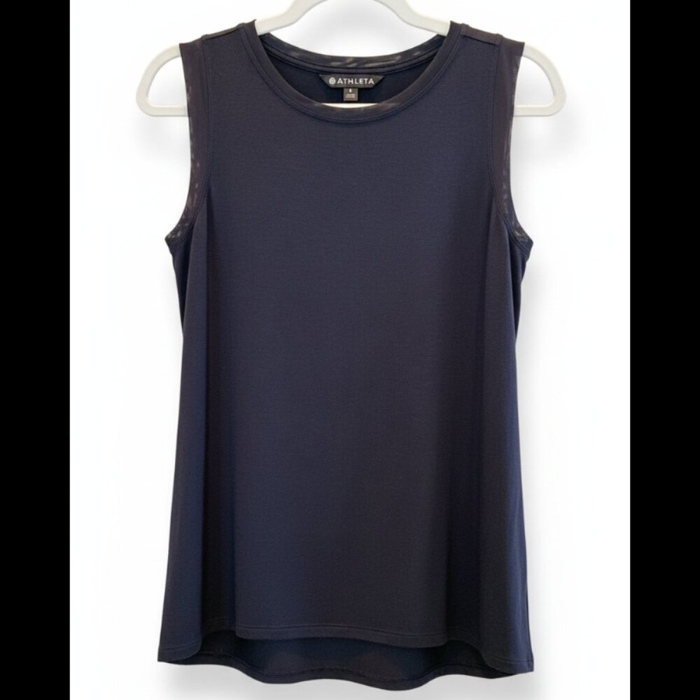 Athleta Modal Blend Mesh Tank Top Size Small